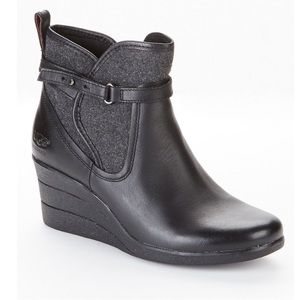 UGG Amalie Waterproof Leather Wedge Bootie